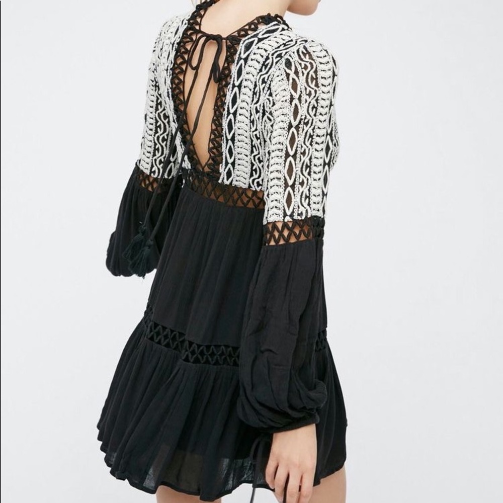 {Free People} Dusk Til Dawn Embroidered Minidress